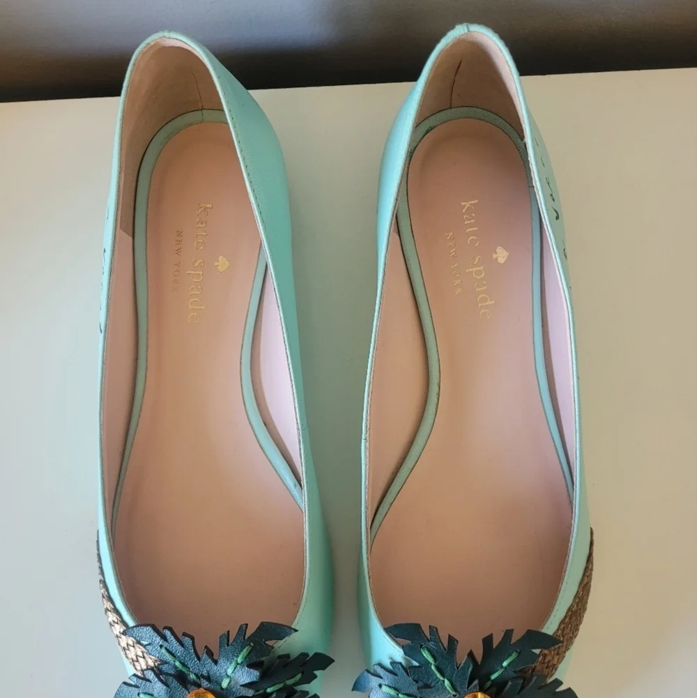 Kate Spade Evalina I Need A Vacation Flats, VGUC, Size 6.5